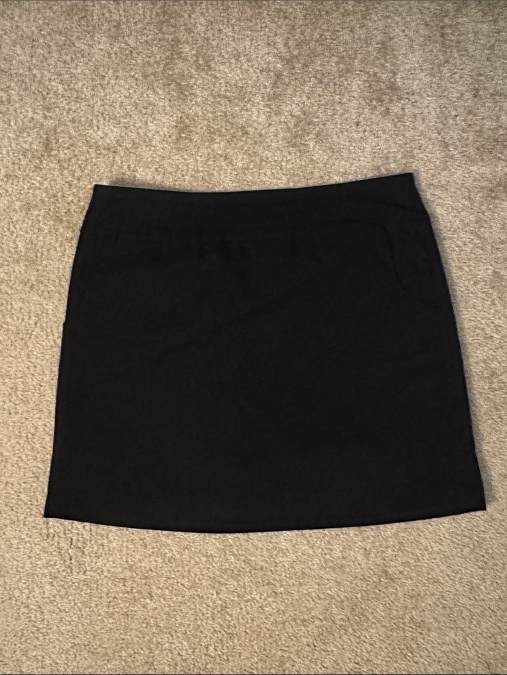 Zac & Rachel Classic Black Mini Skort with Clean Waist & Pockets
